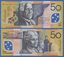 Australia 50 Dollars P 60 f 2008 UNC Low Shipping! Combine FREE! Polymer (1 Note