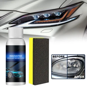 Car Headlight Restoration Fluid Repair Plastic Headlight Polish Cleaner 30ml ET - Picture 1 of 14