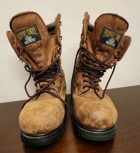Red Head Bone Dry 10 EW Brown Leather Thinsulate GoreTex Oil Resistant Boots - Picture 1 of 14