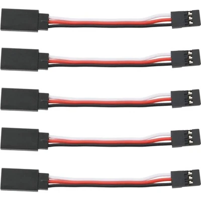 RC Servo Verlängerungskabel 3 Inch 75mm 5 Stück Futaba Stecker Kabel 22AWG Fl... - Bild 1 von 2