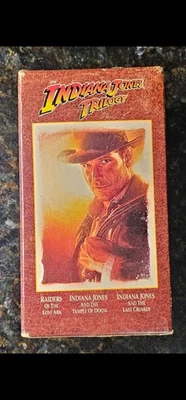 Indiana Jones Trilogy VHS 3-Tape Collectors Edition Original Box Set 1989 - Image 1 of 4