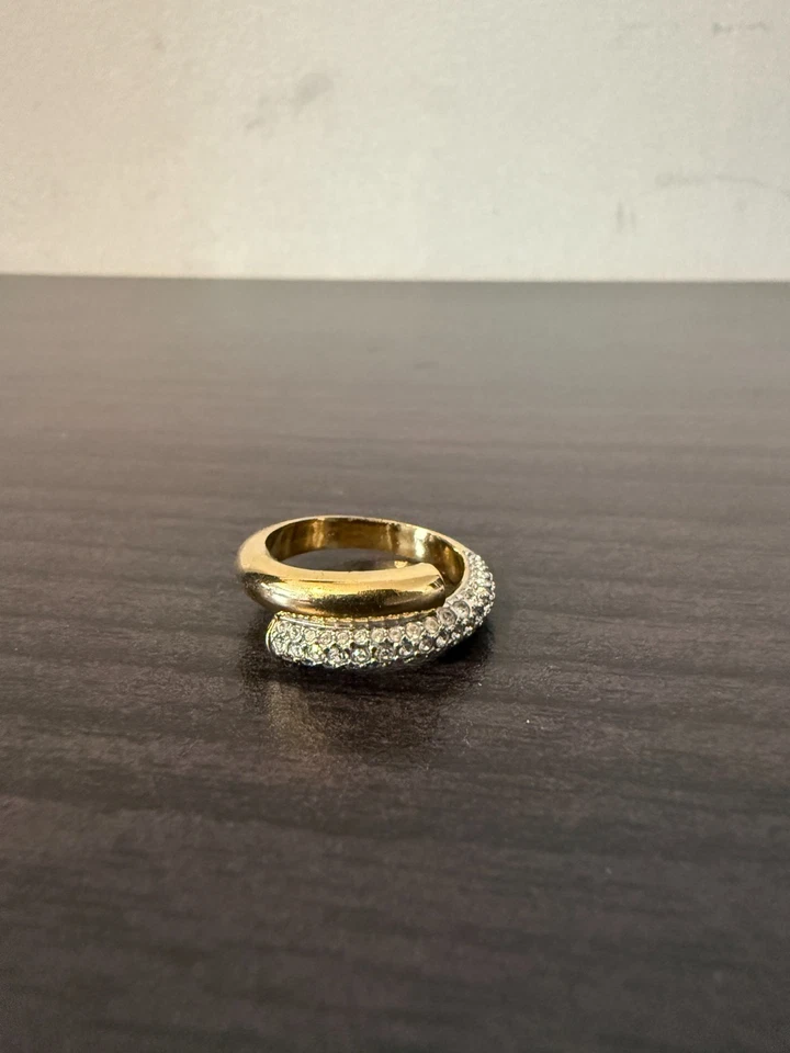 Swarovski - Anel Dextera - Branco, banhado a ouro - Tamanho: 60 - Imagem 1 de 4