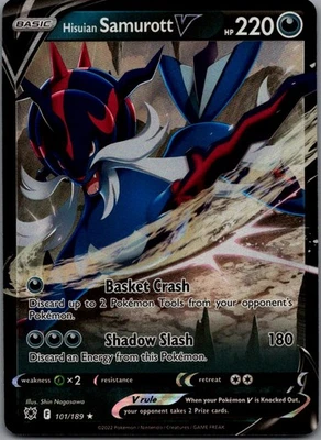 Hisuian Samurott V Ultra Rare SWSH10: Astral Radiance 101/189 NM - Image 1 of 2