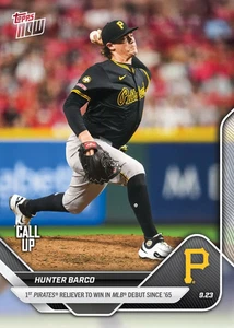 Tarjeta Hunter Barco Call Up RC 1ª victoria en debut 2025 MLB Topps AHORA 757 preventa - Imagen 1 de 2