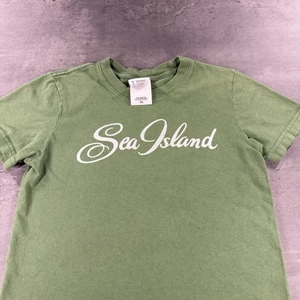 Sea Island Resort T Shirt Youth Kids Small Green White Golf Beach Lux Babydoll - Picture 1 of 8