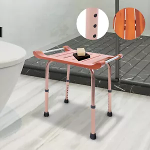 Sedia doccia bagno con maniglia, panca bagno teak regolabile per anziani seduta sgabello - Foto 1 di 21
