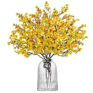15Pcs Orange Artificial Fall Flowers Baby's Breath Gypsophila for Wedding Decor - Picture 1 of 8