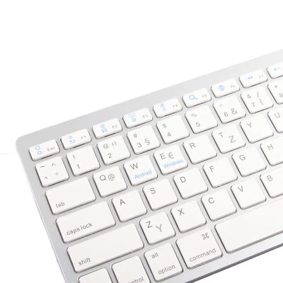Wireless Keyboard Mini 78 Keys Thin White Computer Keyboards For Andr BST - Image 1 of 4