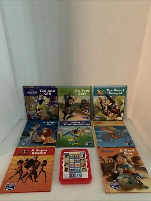 Disney Electronic Me Reader Mickey Mouse Toy Story Incredibles con 8 libros Foto 1 de 4
