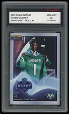 AHMAD GARDNER 2022 PANINI INSTANT DRAFT NIGHT 1ST GRADED 10 ROOKIE CARD NY JETS