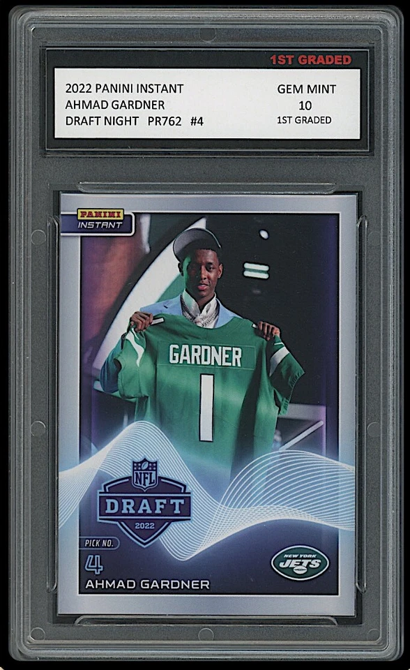AHMAD GARDNER 2022 PANINI INSTANT DRAFT NIGHT 1ST GRADED 10 ROOKIE CARD NY JETS - Image 1 of 1