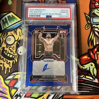 2023 Panini Prizm UFC Joe Solecki Rookie Auto Blue /49 PSA 10! POP 1! 🔥🔥🥵 - Image 1 of 3