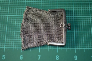 Antique Sterling Silver Mesh Purse Chain Mail Handbag FB 800 sterling - Picture 1 of 6