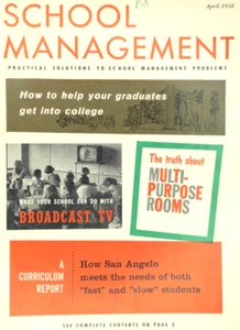 1958 School Management Vintage Advertising Magazine Help Graduate College TV - Picture 1 of 17