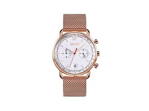 Skmei Multi Dial Elegante Herrenuhr Datumsanzeige Roségold Bequem Leuchtend - Bild 1 von 11