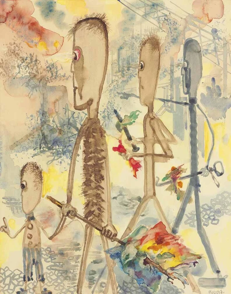 Impressão em tela George Grosz They Found Something 16 x 20 - Imagem 1 de 4