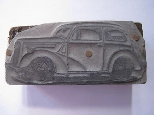 Oldtimer Auto Mitte 20. Jahrhundert Druckblock 50mm x 21mm - Bild 1 von 2