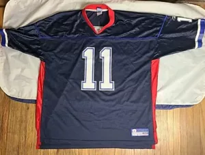 Drew Bledsoe #11 Buffalo Bills Nylon Jersey Men's Vintage Reebok Size 3XL NFL - Picture 1 of 12