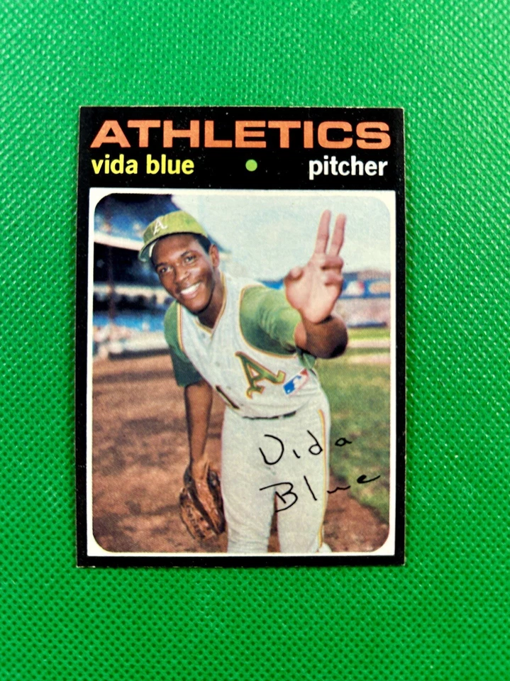 1971 Topps #544 Vida Blue Oakland Athletics gama alta casi nuevo-como nuevo B71#544A1 Foto 1 de 2
