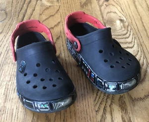 Star Wars Children's Crocs Size C 12 Black Darth Vader Clog Shoes - Picture 1 of 8