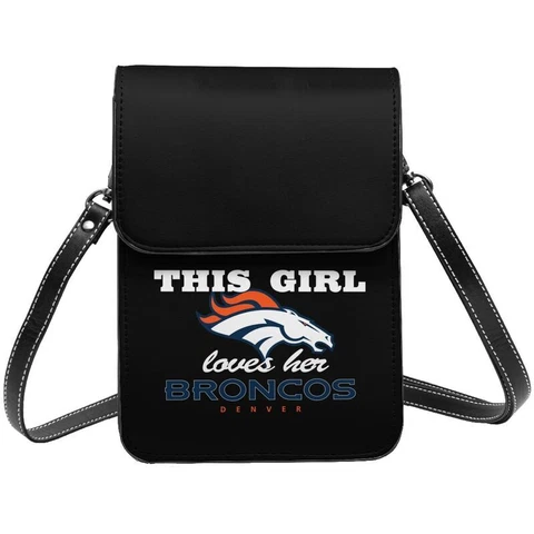 This Girl Loves Her Denver Broncos Cell Phone Purse The Single Shoulder Bag Cover