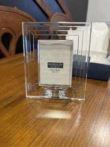 NEW WATERFORD Marquis CONTEMPRA 2 3/8 X 3 1/4 Photo Picture Frame Crystal - Picture 1 of 9