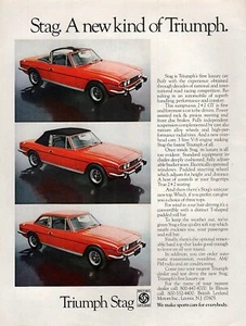 1973 Triumph Stag 2+2 GT & Convertible Original Color Ad - Picture 1 of 1