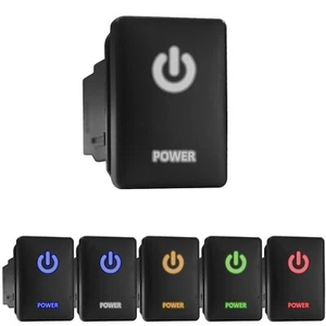Símbolo POWER - Interruptor basculante de botón LED - Reemplazo directo (ajuste: TOYOTA) - Imagen 1 de 7