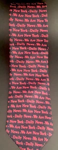 Vintage Men’s SAKS FIFTH AVENUE Printed We Are New York Daily News Silk 54” - Picture 1 of 8
