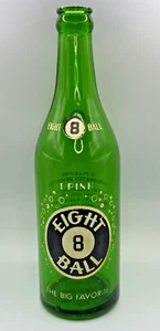 Vintage 8 Ball 16 oz. Green Soda Bottle Red Rock Beverage Co. Altoona, Pa. - Picture 1 of 10