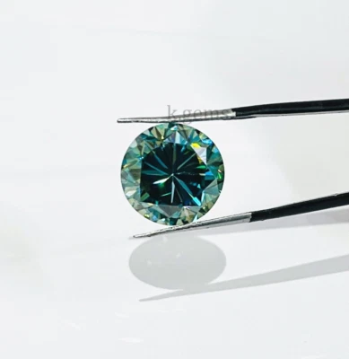 5-6 Ct Loose Blue Lab Created Diamond For Ring Quality AAA Clarity Certified - Image 1 of 4