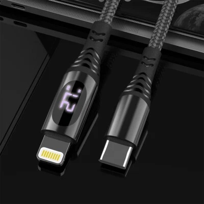 27W LED Type-C Data Cord Charger Cable For iPhone XS 11 12 13 14 Pro Max SE 7 8 - Image 1 of 4