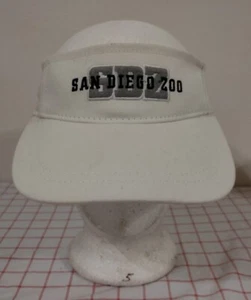 World Famous San Diego Zoo Visor Cap Hat White Adjustable Embroidered - Picture 1 of 7