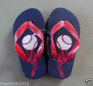 Empire Little Boys Sport-Theme Flip-Flop Sandals "Baseball" size (L 1-2) NWT - Picture 1 of 5
