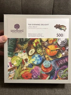 Rompecabezas de madera Wentworth, 500 piezas, TIKI NIGHT DELIGHT, Aimee Stewart, completo Foto 1 de 4