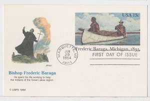 TurtlesTradingPost- Bishop Frederic Baraga 1984 #UX103 FDC Fleetwood Cachet - Picture 1 of 2