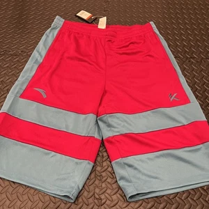Raro Nuevo Pantalones Cortos de Baloncesto ANTA Klaytheism Magenta/Azul Talla 5XL Klay Thompson - Imagen 1 de 9