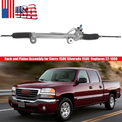 Power Steering Rack And Pinion For 1999-2006 Chevy Silverado GMC Sierra 1500 2WD - Image 1 of 4