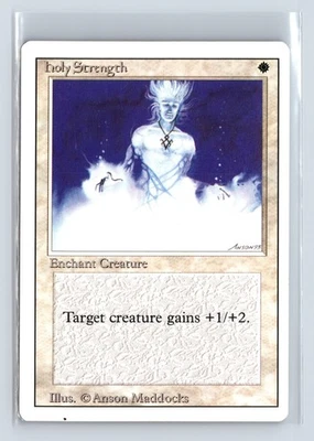 (2x) HOLY STRENGTH – MTG Magic the Gathering Card – Revised – Common - Image 1 of 4