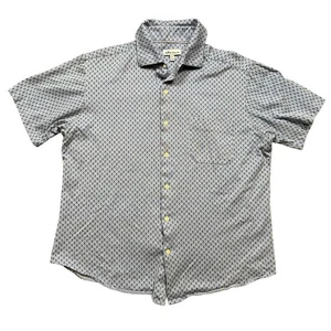 Peter Millar Skull Print Light Blue Button Down Men's Shirt 100% Cotton Sz Large - Picture 1 of 6