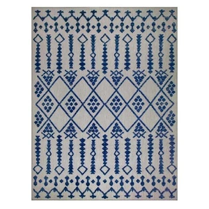 Pemberly Row Cusp Gray with Blue Indoor Outdoor Area Rug 3'x5' - Picture 1 of 4