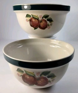 Casuals China Pearl "Apple" Bowls Set Of Two Made In China - Picture 1 of 12