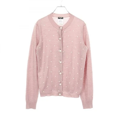 Cárdigan Chanel CC Logo Perla Botón P50018K06342 Cachemira Mohair #42 Rosa Usado Foto 1 de 4
