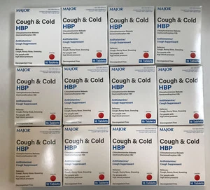MAJOR Cough & Cold HBP Antihistamine Tablets 16ct/each (12 Pack) Exp: 05/26 - Picture 1 of 1