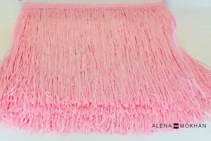 Disfraz de baile con flecos de cadena rosa de 1 yarda 12" borde de lámpara - Imagen 1 de 1