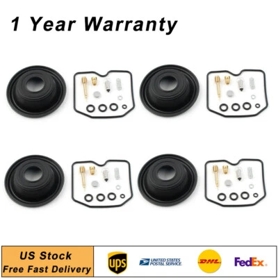 Kit de reconstrucción de carburador de 4 juegos para Kawasaki ZX600A Ninja 600R 1985-1987 Foto 1 de 4