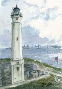 Cuadernos de acuarela de Alcatraz Lighthouse California - Imagen 1 de 2