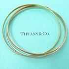 Nyjewel Tiffany & Co 14K Three Tone Gold Trinity Bangle Bracelet 8"