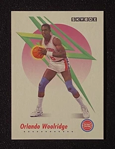 Tarjeta de baloncesto Orlando Woolridge 1992 NBA Detroit Pistons delantera Skybox #628 - Imagen 1 de 2