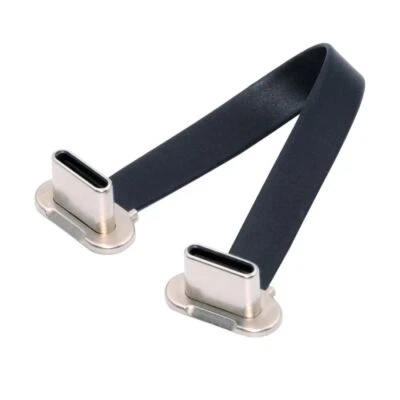 Ultra Slim Flat Angled USB-C Type C to USB-C Ultra Slim Flat Power USB2.0 Data - Image 1 of 4